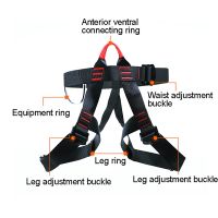 สายรัดตัวครึ่งลำตัวเข็มขัดนิรภัยปรับระดับได้ป้องกันการตกสำหรับกิจกรรมกลางแจ้งปีนเขาปีนที่สูงทำงานบนภูเขา