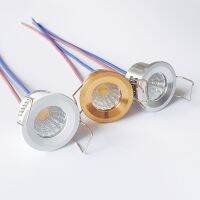 【⊕Good quality⊕】 lan84 ดาวน์ไลท์แบบกลม Led ขนาดเล็กสีเงิน/ดำ/ขาว/ทอง3W 26มม. 220V 230V 240V ไฟอัตโนมัติตู้เก็บของแบบเว้าเพดานจอแสดงผลเครื่องประดับ (สีขาวนวล3W AC220V หรี่แสงได้ตัวเรือนสีทอง)