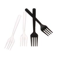 100Pcs Clear Transparent Cutlery Disposable Forks For Party BBQ Sticks Home Dining Food Cake Fruit Fork Disposable Tableware