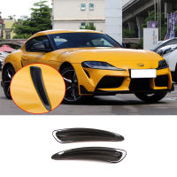 สติกเกอร์ตกแต่งรถสไตล์ใหม่สำหรับ MK5 Toyota GR Supra A90 2019-2022รถคาร์บอนไฟเบอร์จริงอุปกรณ์เสริมสติกเกอร์ตกแต่งช่องระบายอากาศกระโปรงหน้ารถการรับประกันการปรับเปลี่ยนรถยนต์