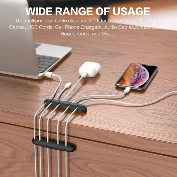 stonego-cable-organizer-silicone-usb-cable-winder-desktop-tidy-management-clips-cable-holder-for-mouse-headphone-electrical-connectors