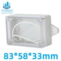 1PC White 83x58x33mm Clear Cover Electronic Plastic Box Waterproof Electrical Junction Case For Electronic