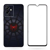 For The Avengers Spider Man Case Infinix Note 12 Pro 5G Casing Tempered Glass Film Protective Cover Case