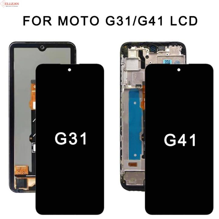 6-4นิ้วจอแสดงผล-g41สำหรับ-moto-g31จอแอลซีดีสัมผัสแผงกระจกหน้าจอ-digitizer-สมัชชาสำหรับ-motorola-g71จอแอลซีดีที่มีกรอบจัดส่งฟรี