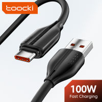 Toocki 6A USB Jenis C Kabel untuk Honor 100W Cepat Mengecas USB C Kabel Kabel Data USB C Super Charge 1M 2M