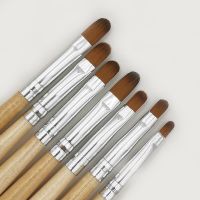 7Pcs Set Professional UV Gel Polish Brush Pen For Nail Art Painting Drawing Brush Phototherapy Tools Acrylic Nail Art Brushes Artist Brushes Tools