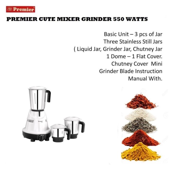 Premier Super-G Professional Mixer Grinder Indian Spice /Coffee