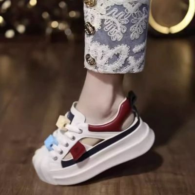 ✒✸☬  Young western style lovers summer shoe breathable shell head sandals female white shoe 2023 new large base in...Tide