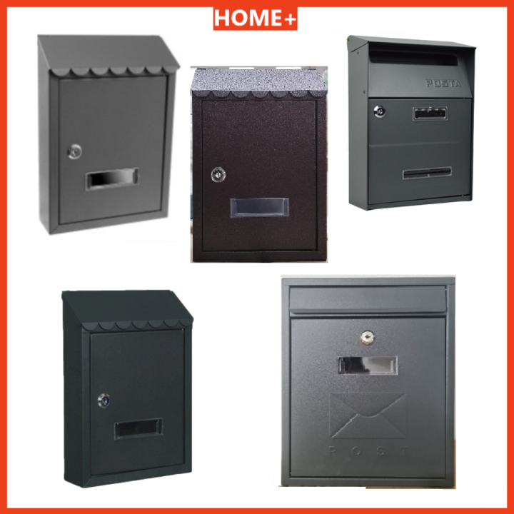 HOME+ Waterproof Mailbox Outdoor Mail Box Steel Mailbox Metal Mail Box