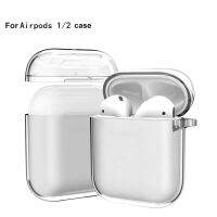 โปร่งใสสำหรับ AirPods กรณีหูฟังไร้สายบลูทูธสำหรับ Airpods 2 1 PC Clear Hard Case Shell-tn9