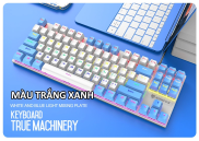 Bàn phím cơ mini chuyên game Blue Switch nút vuông 87 phím XUNFOX K80