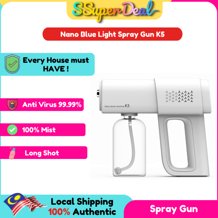 K5 Spray Gun Blue Light Wireless Portable Nano Nano Spray Machine K5 Disinfectant Sanitizers