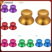 UMMEAX 2pcs เกม ฝาครอบหมวก ทดแทน กริป แอนะล็อก Thumbstick จอยสติ๊กควบคุม อลูมิเนียม