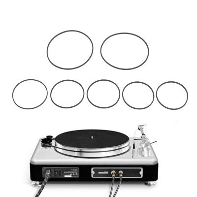 ∈✽☞ 7Pc Square Flat Drive Belt Rubber Radio Recorder Turntable Strap Cassette Transmission Tape Replacement for Sharp GF-800