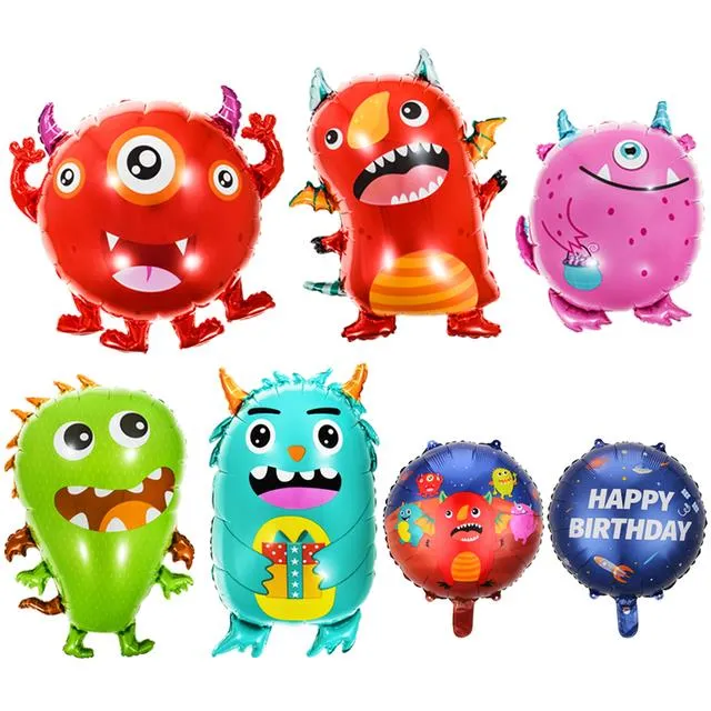 6pcs-set-monster-balloons-horror-balloon-birthday-decorations-globos-helium-balloons-toys-party-event-supplies
