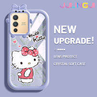 Jlingji เคสสำหรับ VIVO V23 5G S12 5G V23i 5G เคสการ์ตูนน่ารัก Hello Kitty Patten สีสันสดใสเคสมือถือลายสัตว์ประหลาดตัวเล็กๆนิ่มสำหรับเลนส์กันกระแทกแบบใสเคสมือถือความคิดสร้างสรรค์โปร่งใสเรียบง่ายฝาครอบป้องกันซิลิโคน