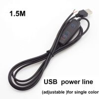 พอร์ต Usb สำหรับหรี่ไฟ Dc 5V สายอุปกรณ์จ่ายไฟสายพ่วงสีลดแสงจับคู่กับอะแดปเตอร์สวิตช์เปิดปิดสำหรับหลอดไฟไฟ Led