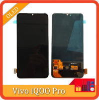 Original Super AMOLED 6.41 "สำหรับ Vivo IQOO Pro/ 5G V1916A V1916T V1922A ชิ้นส่วนจอสัมผัสแอลซีดีของเครื่องแปลงดิจิทัล V1922A