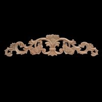 Ornamental European Decoration Wood Applique Onlay Wood Decal Unpainted Furniture Doors Walls Wood Mouldings Rubber Wood Modern