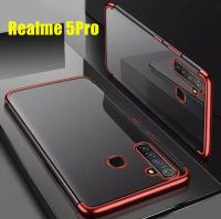 พร้อมส่ง Case Realme 5Pro เคสเรียวมี 5โปร เคสนิ่ม TPU เคสใสขอบสี สินค้ามาใหม่ สีดำ สีแดง สีนำเงิน เคส Realme5pro realme 5 pro