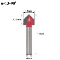 เครื่องตัดซีเอ็นซีสลักบด6มม. 1ชิ้นมีดงานไม้60-150องศาเครื่องมือตัดคาร์ไบด์ทังสเตน