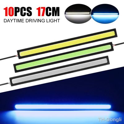 【hot】☸  1/10pc Super 17CM COB Fog Bulb Car DRL Strip bar 12V 6500K Interior Styling Lamp