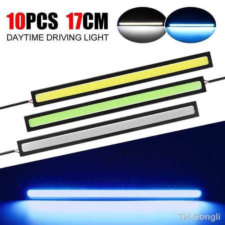 hot-1-10pc-super-17cm-cob-fog-bulb-car-drl-strip-bar-12v-6500k-interior-styling-lamp