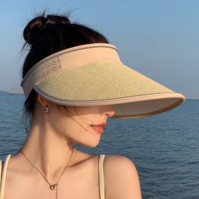 【CC】 Hats Sunshade Top Big Wide Brimmed Hat Suncreen Beach Female Outdoor Gorro New