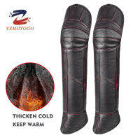 Motorcycle Leather kneepads long full Calf COW Winter waterproof Knee pads Skiing skating protector windproof warm knee pads