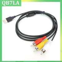 QB7LA Store 1.5M USB 2.0 To 3RCA Cable USB Male To 3 RCA Male connector Coverter Stereo Audio Video Cable Television Adapter Wire AV A/V TV