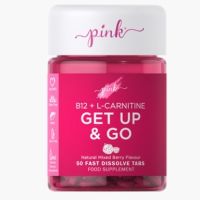 PINK B 5000 mcg + L-Carnitine (Natural Mixed Berry), 50 Fast Dissolve Tablets