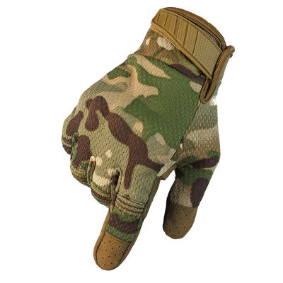 Touch Screen Multicam Camouflage Tactical Gloves Army Military Outdoor Climbing Shooting Paintball Full Finger Gloves