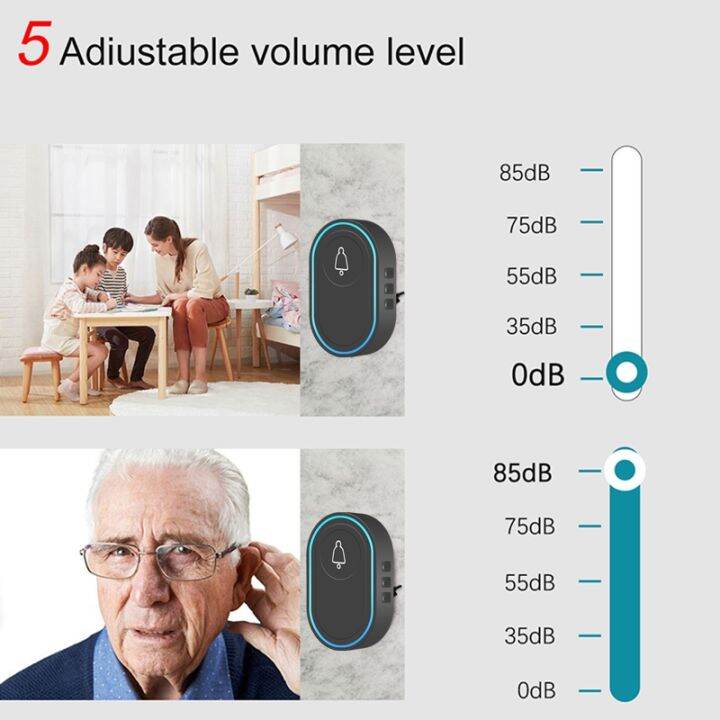 home-welcome-doorbell-intelligent-wireless-433mhz-doorbell-waterproof-300m-remote-eu-au-uk-us-plug-smart-door-bell-chime