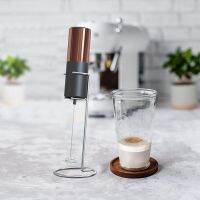 Handheld Foamer Coffee Maker Egg Beater For Cappuccino Stirrer Food Blender -Bronze Gold