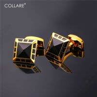 Collare Luxury Cufflinks For Mens Gold Color With Enamel Cufflink Wholesale Men Jewelry Cufflink High Quality C128