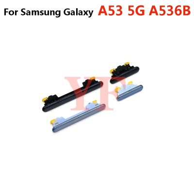 สำหรับ Samsung Galaxy A53 A536B A73 A736B A33 A336B 5กรัม A13ปุ่มเปิด/ปิดไอโฟน A23ปิดที่ปรับเสียงขึ้นลงกุญแจปุ่มด้านข้างเปลี่ยนชิ้นส่วน