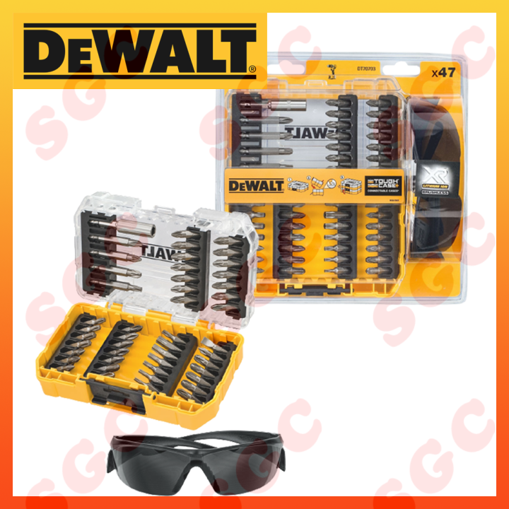 dewalt-ชุดดอกไขควง-47-ชิ้น-พร้อมหัวจับดอก-dewalt-ดอกไขควง-47-ตัวชุด-พร้อมหัวจับดอก-dewalt-ชุดดอกขันสกรู-dewalt-dt70703