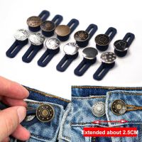 Metal Retractable Buckle Buttons for Clothing Jeans Adjustable Waistline Increase Waist Fastener Extended Button