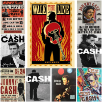 Johnny Cash โปสเตอร์ภาพวาดตกแต่งผ้าใบโปสเตอร์ของขวัญ Wall Art สำหรับห้องนั่งเล่นและห้องนอนภาพวาดยอดนิยม Home Decor