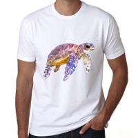 Tortoise Print T-Shirt Men Women High Quality 2023 Summer Top Tees