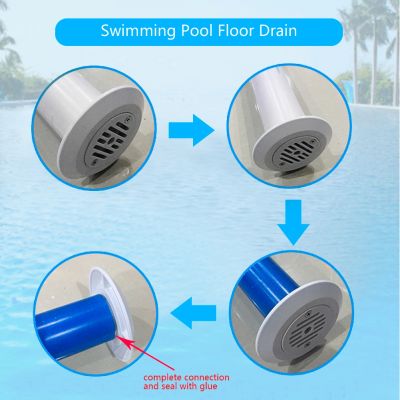 อุปกรณ์เสริมสำหรับสระว่ายน้ำระบายน้ำสระว่ายน้ำสีขาวแบบปรับได้ทำจาก PVC ตะแกรงดักกลิ่นสำหรับสระว่ายน้ำใช้งานได้จริง