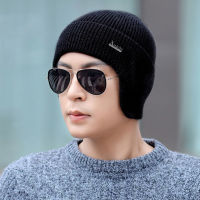 New Mens Winter Hats Stylish Soft Ski Beanie Hat For Men Classic Knitted Earflap Hat Warm Caps With Ears