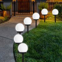 Round Balls Solar LED Lights Road Yard Lawn Landscape Garden Decoration Outdoor Lighting Waterproof Solar Power Ground Lamps Power Points  Switches Sa