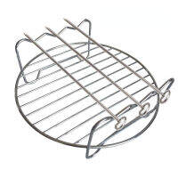 สแตนเลส Airfryers Double Layer Rack อเนกประสงค์รอบย่าง Rack Grill Rack กับ Skewers ถาดอบ AirFryers Holder