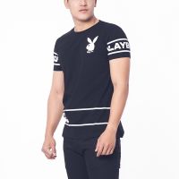 PLAYBOY  เสื้อยืด  ชาย ลิขสิทธิ์แท้ รุ่น  P1MT229TB094BK