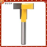 BUSH 45 # เหล็ก 1/4นิ้วตรงขอบ T-รูปตัด สีเหลืองทาเล็บ เหล็กทังสเตนเหล็ก เครื่องตัดสล็อต แบบพกพาได้ 1/4ค่ะ บิตเราเตอร์คุณภาพอุตสาหกรรม คนงานงานประดิษฐ์