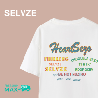 SELVZE ฉบับภาษาเกาหลีของผู้หญิงเสื้อโอเวอร์ซี่แขนขาสั้นพิมพ์ตัวอักษรหลายแบบลำลอง