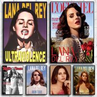 Lana Del Rey Kraft Music Singer โปสเตอร์ผ้าใบ: ภาพพิมพ์คุณภาพสูงสำหรับตกแต่งบ้าน