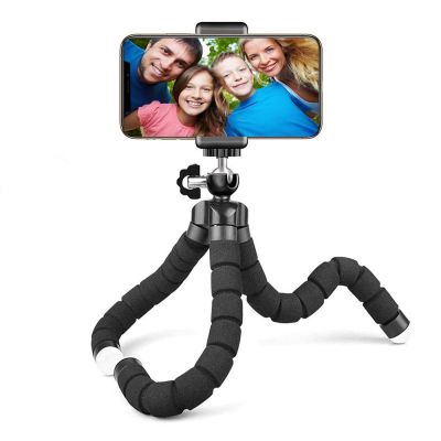 Flexible Tripod, Phone Tripod Universal Clip,Mini Travel Tripod Portable Stand Holder for iPhone samsung Xiaomi Huawei Smartphon