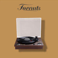 Fornuts เครื่องเล่นแผ่นเสียง turntable เครื่องเล่นแผ่นเสียงไวนิลอเมริกันห้องนั่งเล่นย้อนยุคลำโพงบลูทู ธ เปิดตัวของขวัญแผ่นเสียง